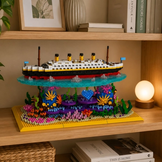 Gedetailleerd displaymodel Titanic