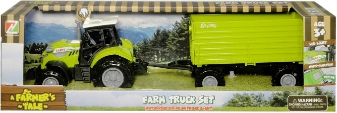 Tractor met aanhanger met licht en geluid