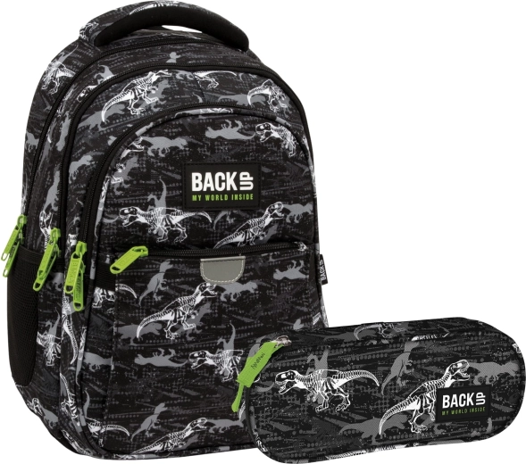 Schoolset BackUP T-Rex 2-in-1 – rugzak en etui