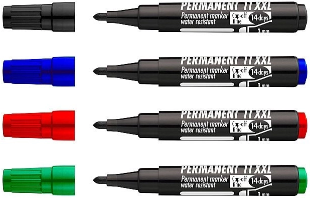 Permanente markers CONCORDE 11 XXL – set van 4 stuks
