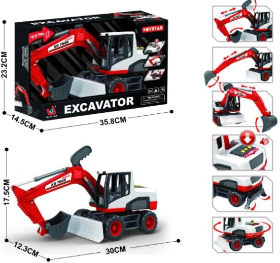 Speelgoed – graafmachine met bewegende bak, licht en geluid