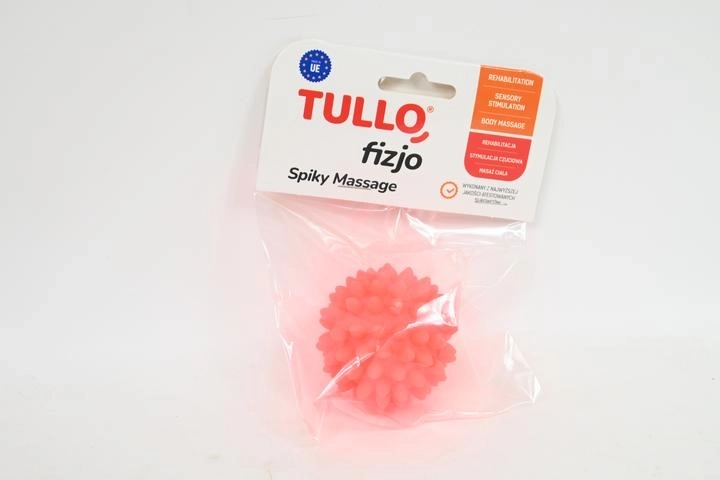 Fizjo revalidatie massagebal met stekels 5,4 cm rood