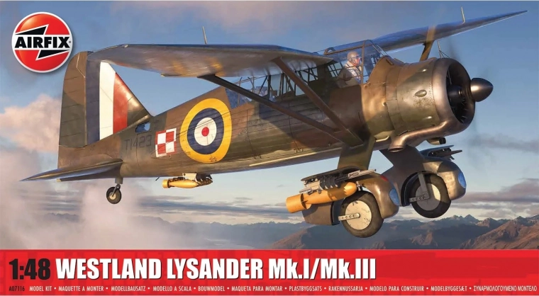 Plastic modelvliegtuig Westland Lysander Mk.I/Mk.III 1/48