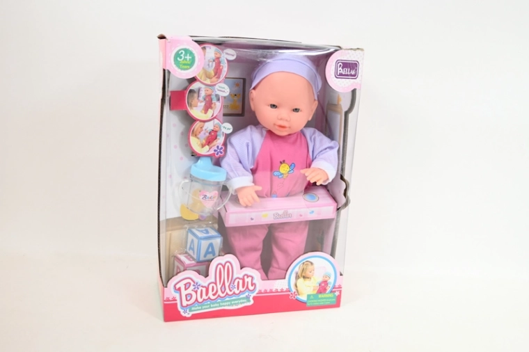 Babypop met geluiden in cadeauverpakking