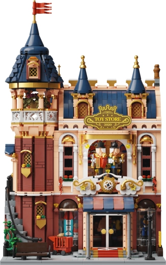 Betoverende retro-speelgoedwinkel met rijke details