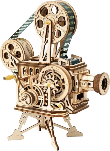 Robotime ROKR mechanische houten filmprojector – 3D-puzzel 183 stukjes