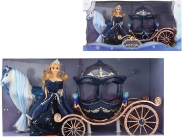 Paard met batterijkoets voor kinderen 3+