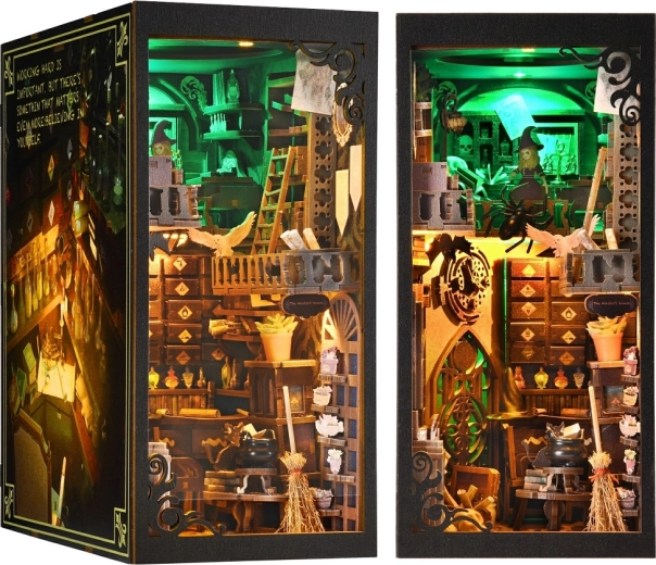 2Kids Toys 3D-puzzel boekenlegger in de vorm van een miniatuur heksenhuis