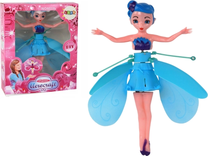 Magische vliegende fee Blauw handmatig bestuurde pop