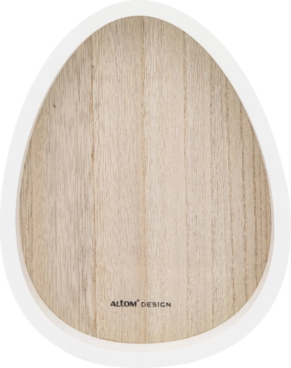 Houten decoratieve schaal in eivorm