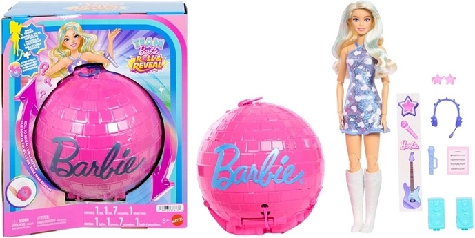 Barbie Team Roll and Reveal Popstar – popsterpop in een bal met verrassing