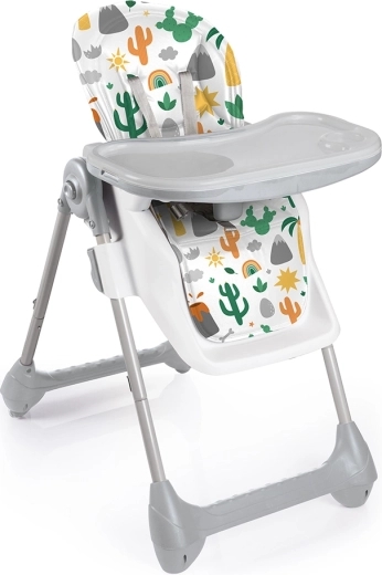 Deluxe kinderstoel grijs-wit