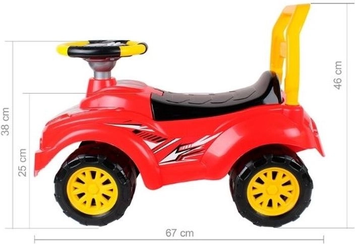 Technok kinderloopauto met elektronisch stuurwiel en opbergruimte