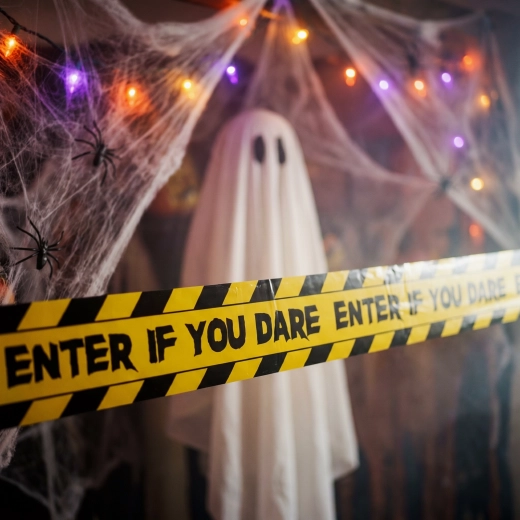 Halloween-waarschuwingsdecoratietape 3 × 6 m