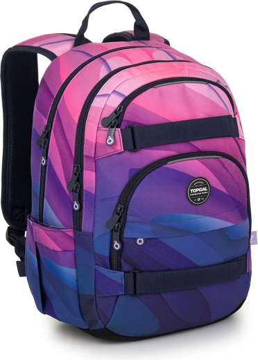 Roze‑paarse studentenrugzak Topgal Viki