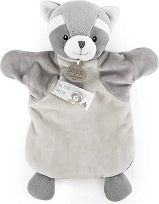 Pluchen handpop wasbeer 25 cm