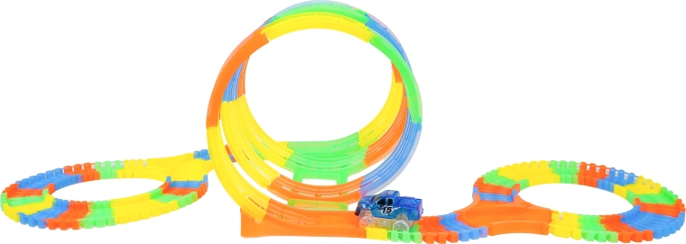 Lichtgevende baan en LED-autootje