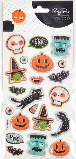 Gelachtige reliëfstickers Halloweenmix