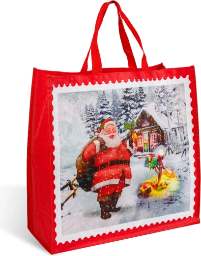 Kerstcadeautas Sinterklaas rood 45 × 44 × 19 cm