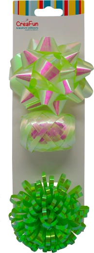 Cadeauset mintkleurig iriserend glanzend – lint 10 m en 2 strikken