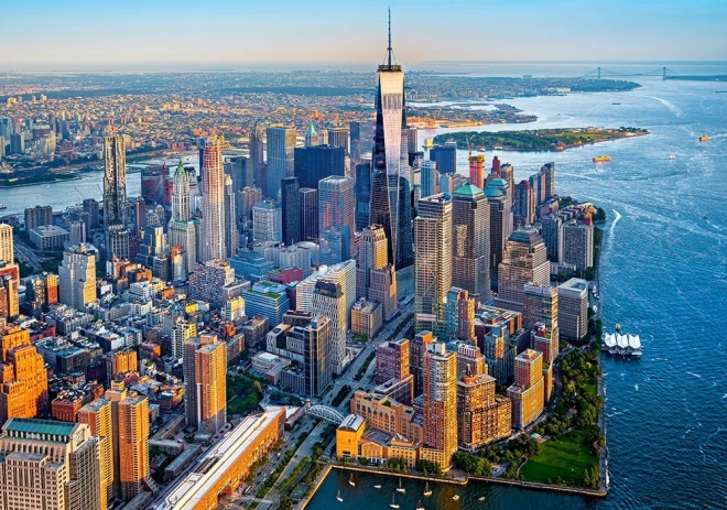 puzzel 500 stukjes Zonsondergang boven Manhattan
