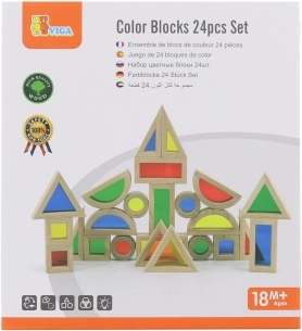 Set houten gekleurde blokken van Viga