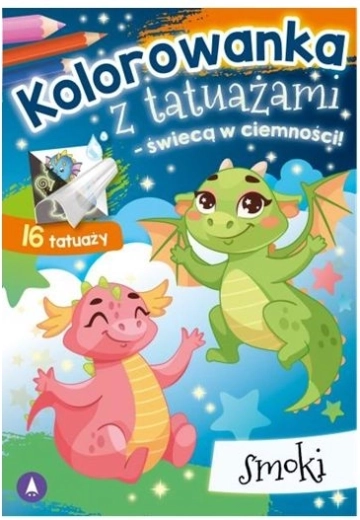 Kleurplaten met glow-in-the-dark tatoeages – Draken