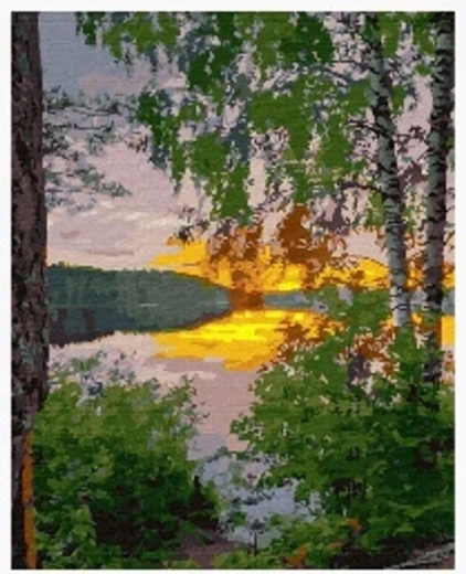 Norimpex schilderen op nummer Meer in het bos 40 × 50 cm
