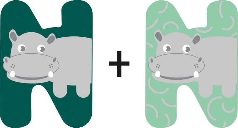 Schattig motief van een nijlpaard