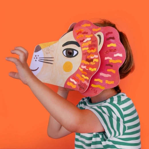 Londji masker met stickers Be Wild! Lion