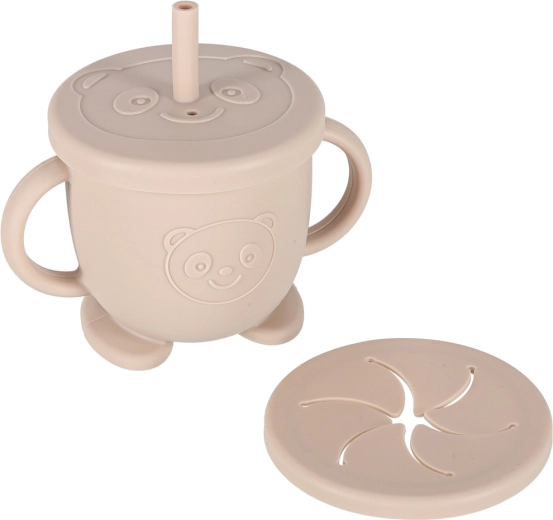 Beker met handvatten en rietje