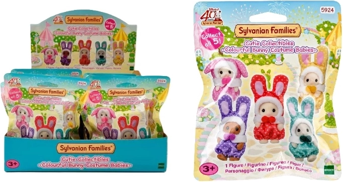 Sylvanian Families zakje met konijntjes in kleurrijke pakjes - 1 stuk