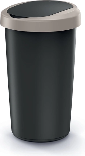 Afvalbak met klepdeksel 25 l van gerecycled plastic