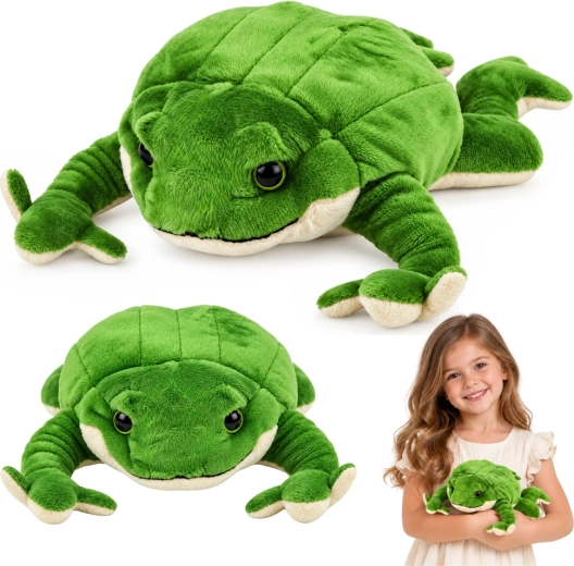 Knuffelbare verzwaarde kikker 26 cm