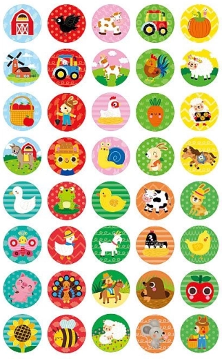 160 stickers met boerderijmotieven