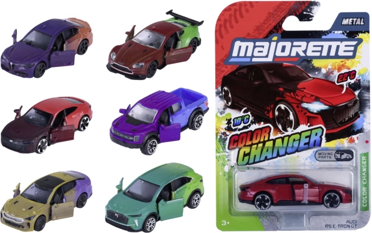 Majorette premium autootje dat van kleur verandert - 1 stuk