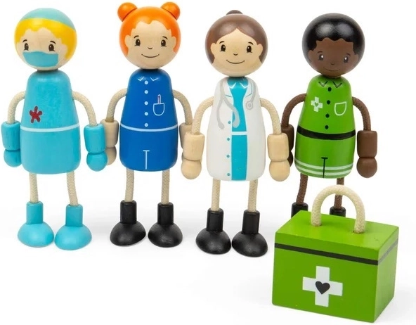 Tidlo houten speelfiguren zorgverleners