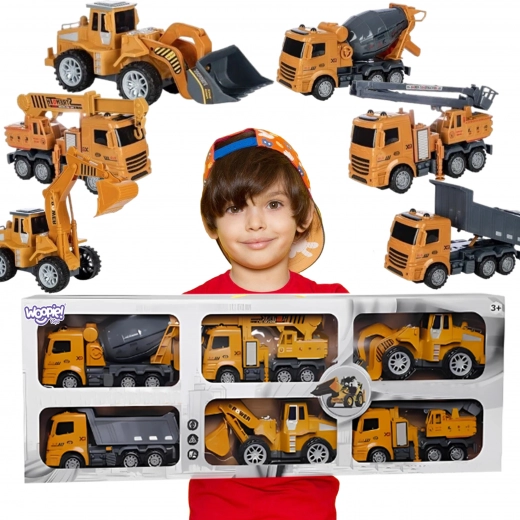 Woopie Grote Set Bouwvoertuigen 6-in-1