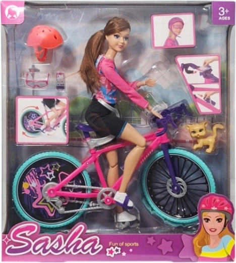 Pop met fiets en accessoires