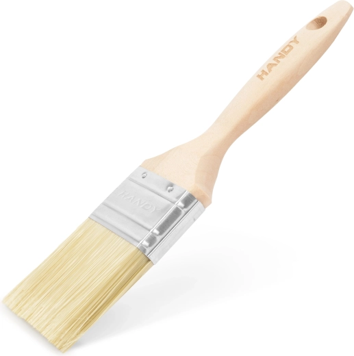 Platte verfkwast met houten handvat 63 mm