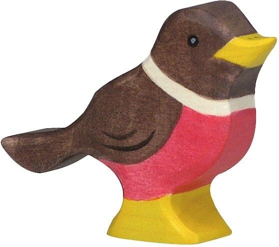Holztiger houten figuur roodborstje (robin) - 1 stuk