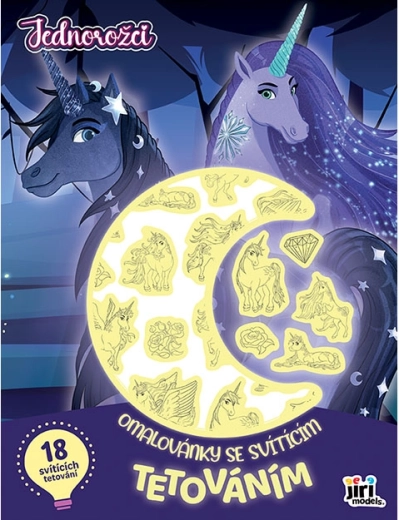 Kleurboek met lichtgevende tattoos Eenhoorns