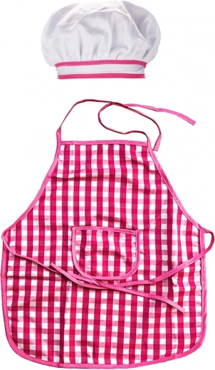Schort en koksmuts voor een kleine chef-kok