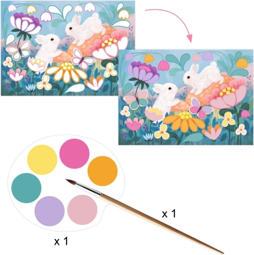 Schilderen met pastelkleuren en een zachte penseel