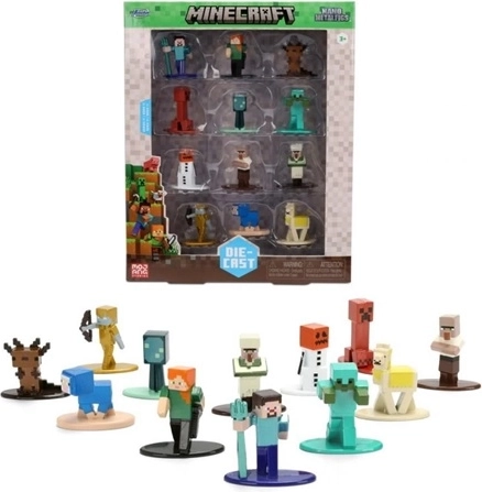 Jada Minecraft metalen figuurtjes 4 cm (12 stuks)