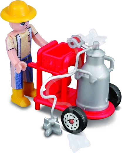 Mobiele kar met melkapparaat