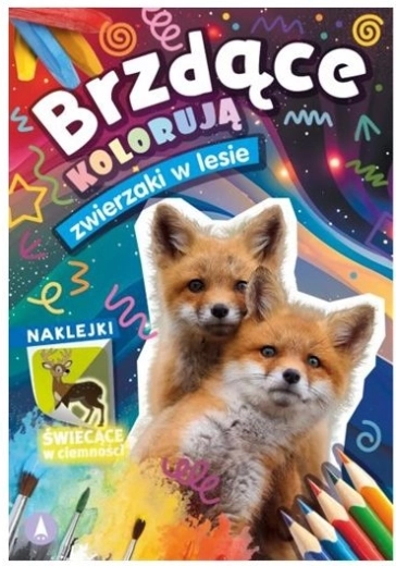 Remlichten kleuren: bosdieren met glow-in-the-dark stickers