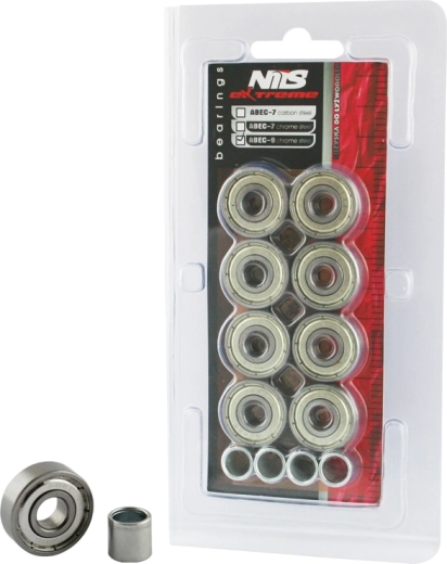 Chromen lagers ABEC 9 Nils Extreme (8 stuks)