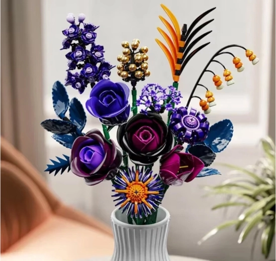 Elegant boeket in donkere tinten