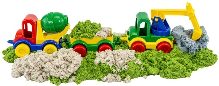 Kinetisch zand dat zijn vorm behoudt en niet uitdroogt